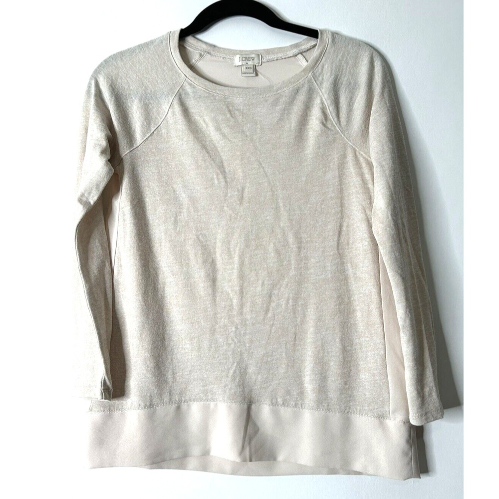 J. Crew Women Size XXS Beige Long Sleeve Semi Sheer Shirt